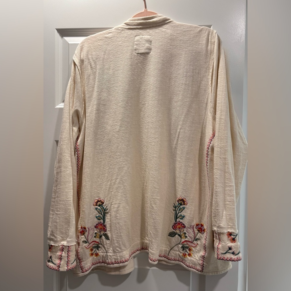 Johnny Was Biya Lola Cardigan Ecru - Picture 3 of 9